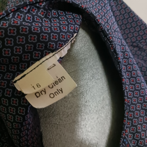 Vintage long sleeve dress vintage size 16 - Picture 7 of 8